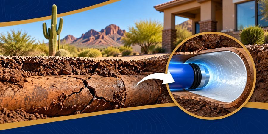 cracked sewer lines from shifting soil